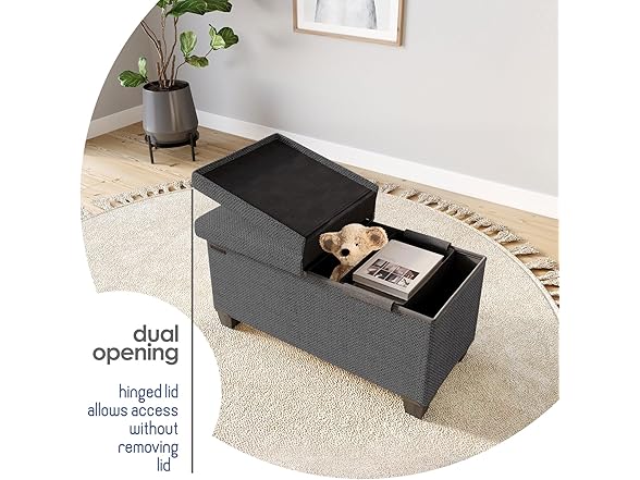 StorageBud 30" Ottoman Bench with Bins
