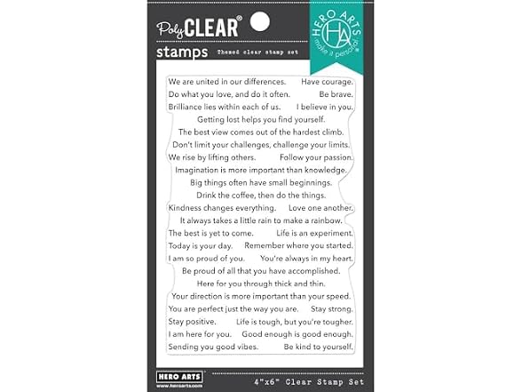 Hero Arts Encouragement Sentiment Strips