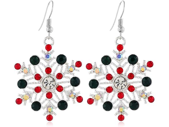LZHLQ Snowflake Earrings & Necklace