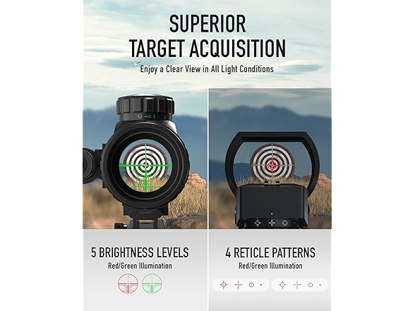 PINTY Rifle Scope Red Dot Laser Combo