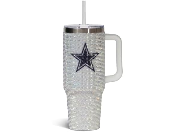 NFL 40oz Crystal Rhinestone Tumbler