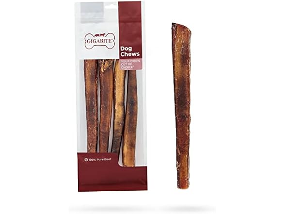 Best Pet Supplies GigaBite Bully Sticks for Dogs All, 4Pk