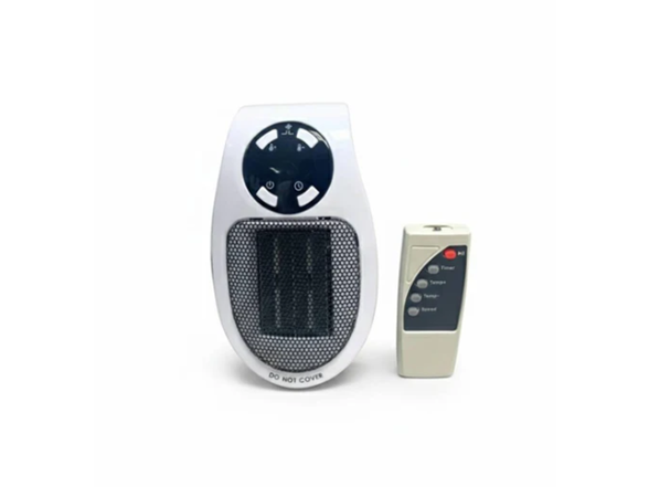 Portable Wall Outlet Space Heater 500W w/ Remote
