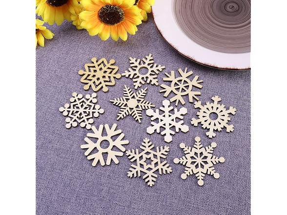 Wooden Snowflake Cutouts Craft