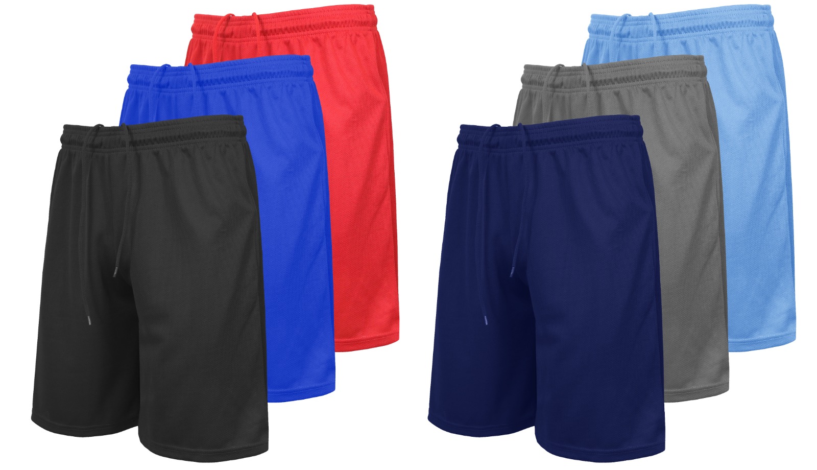 6-Pack Active Mesh Shorts (Sizes, S-5XL) - Gallery 14