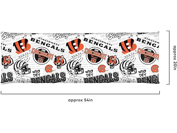 CINCINNATI BENGALS Plush Body Pillow
