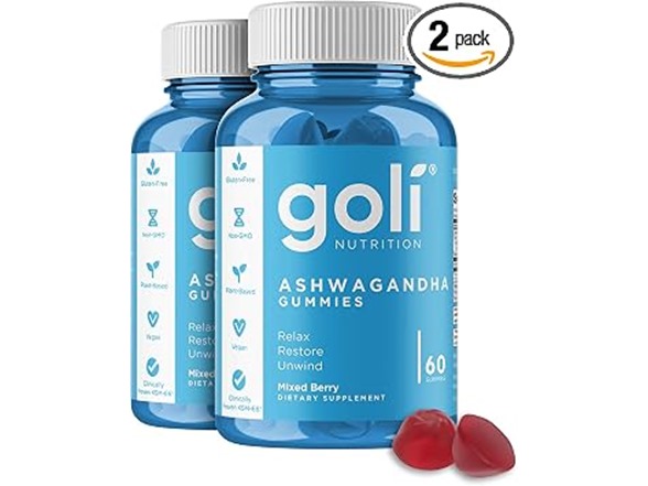 Goli Ashwagandha & Vitamin D Gummy 120 Count - Rel