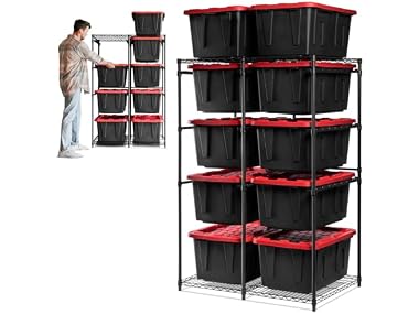$144.99, Was $189.99, 23% Off! CleverMade Double Tote Tower 10-Bin Organizer Rack dealfomo