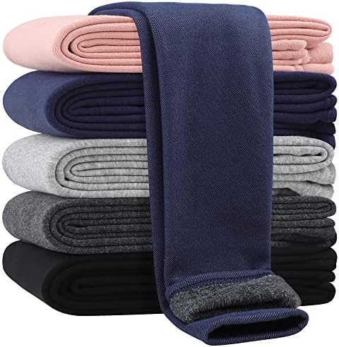 Girls Cotton Fleece Lined Leggings