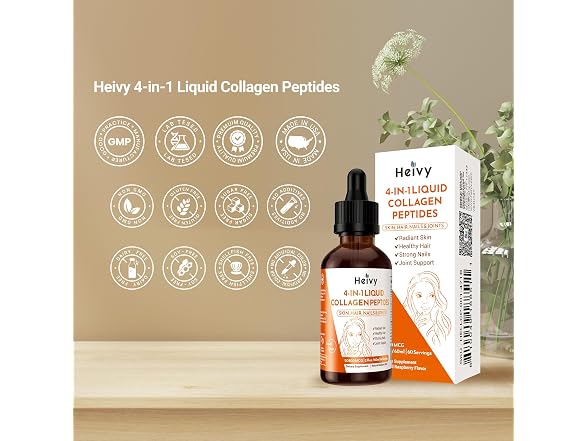 Heivy 4in1 Liquid Collagen Peptides 2 oz