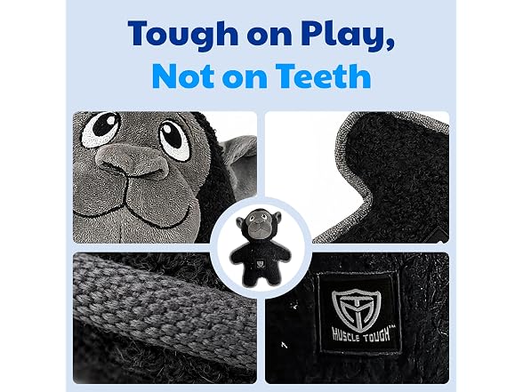 American Kennel Club Plush Dog Toy with Squeaker, Gorilla