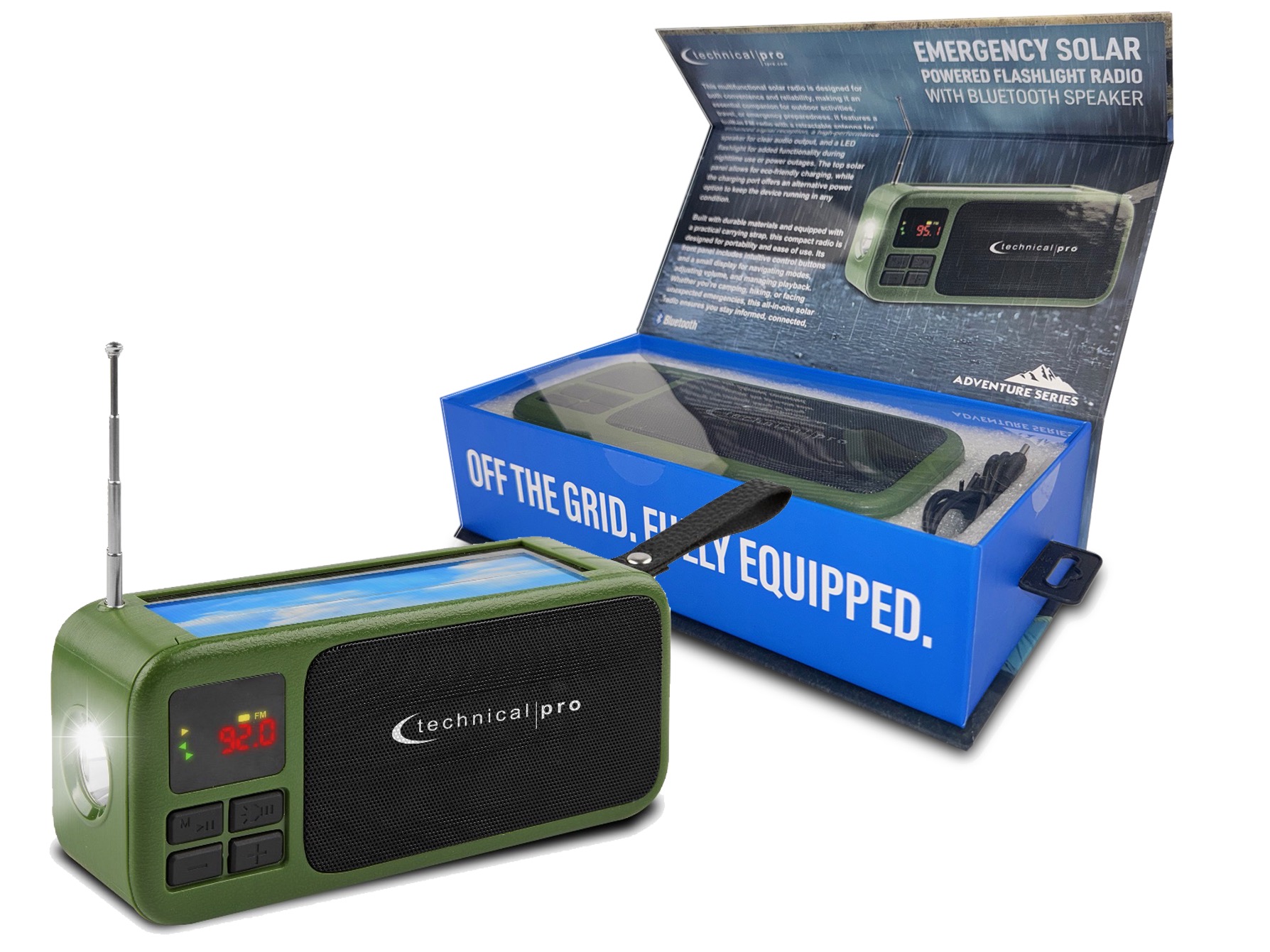 Solar Emergency Radio with Speaker (Bluetooth) - Gallery 12