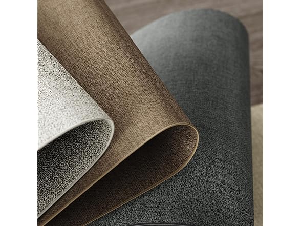 DOLOPL Placemats Set of 6, Brown Faux Leather