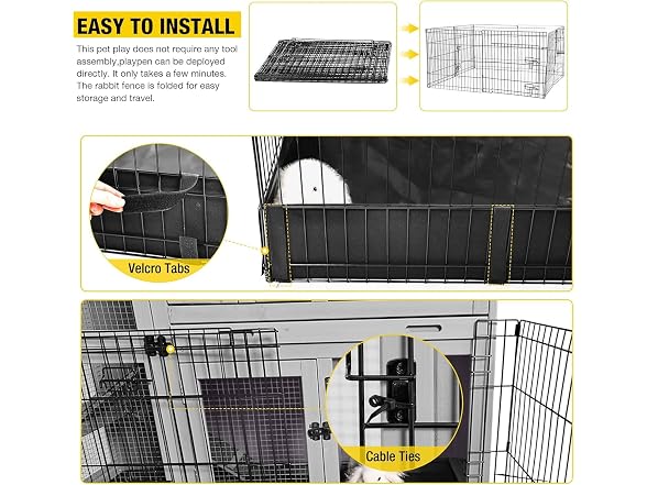 Aivituvin Pet Playpen Small Animal Cage Rabbit