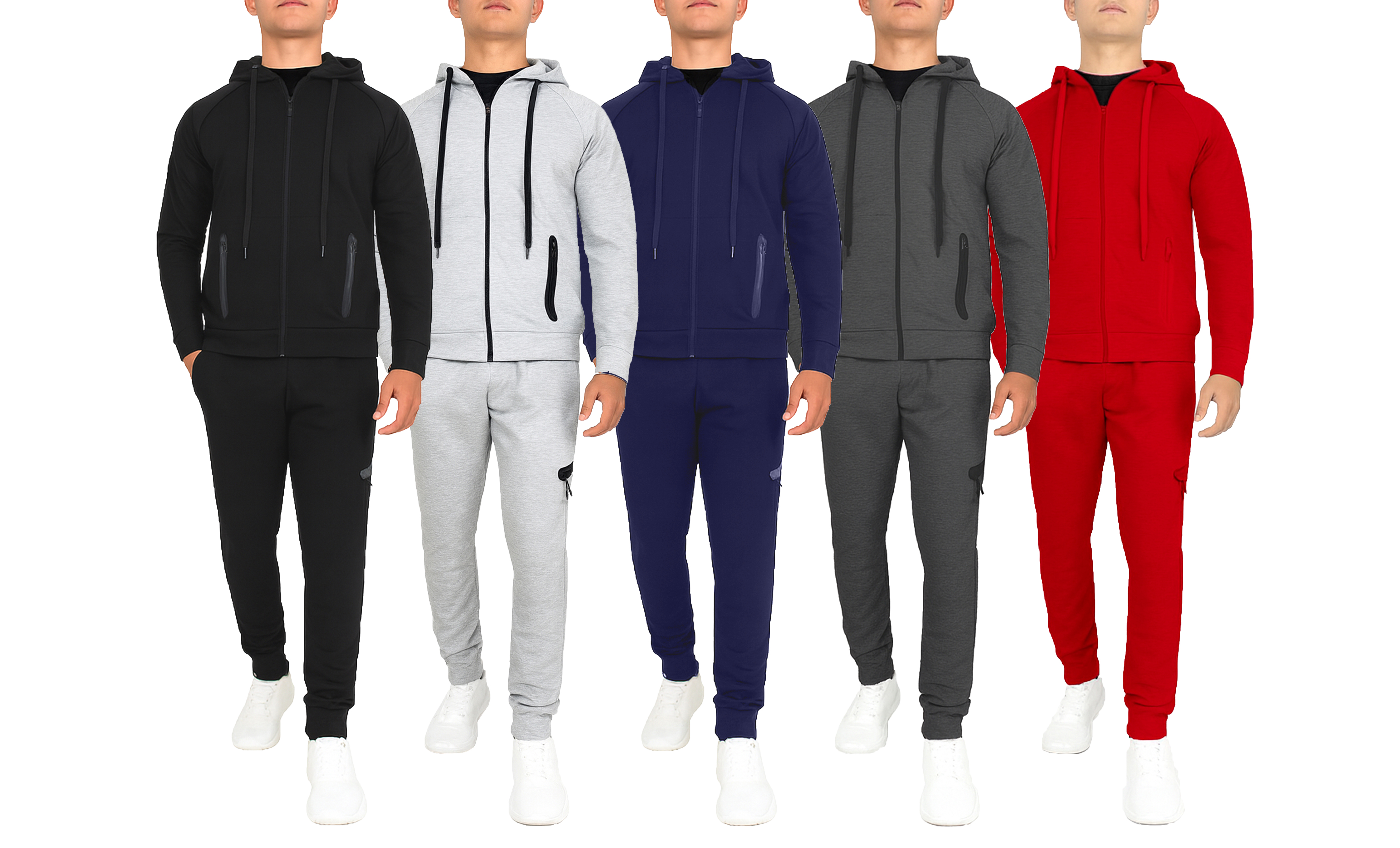 Mens Tech Fleece Hoodie & Jogger Sets (S-3XL) - Gallery 22