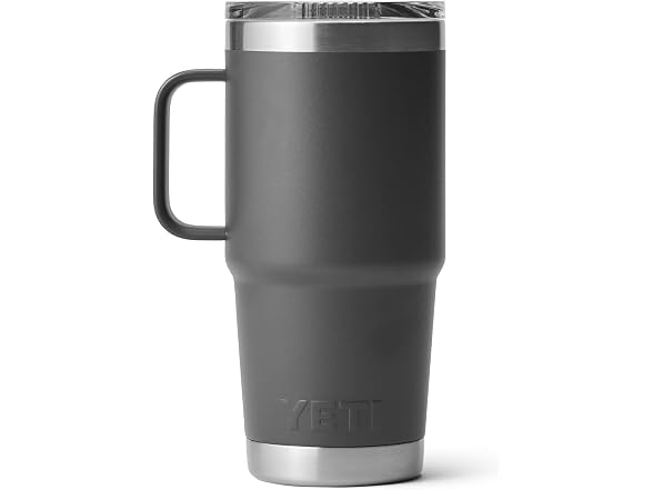 YETI Rambler 20oz Travel Mug, Charcoal
