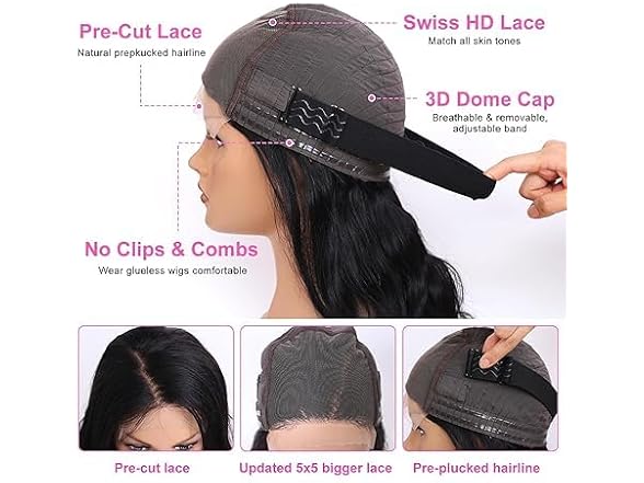 Wear and Go Glueless Human Hair Wigs