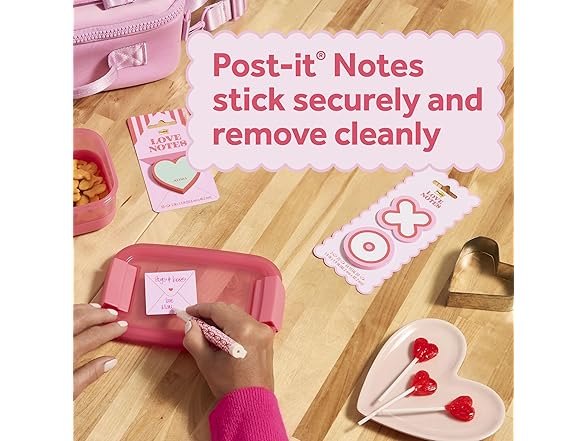 Post-it Heart Sticky Notes, Purple Heart
