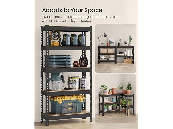 SONGMICS 5-Tier Storage Shelves, Adjustable,Load 2310 lb