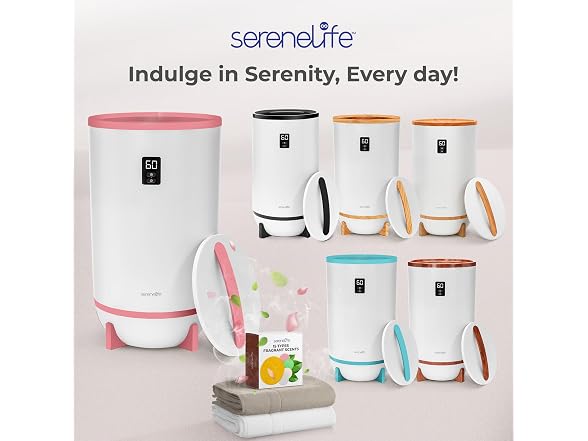 SereneLife Towel & Blanket Warmer Pink