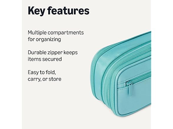 Amazon Basics Large Capacity Pencil Case