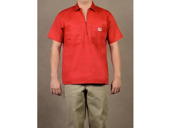 Ben Davis Men (XL) Short Sleeve Zip Shirt