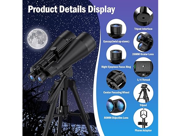 20x80 Astronomy Binoculars