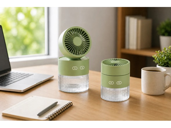Mist Cooling Fan Compact Desktop Fan