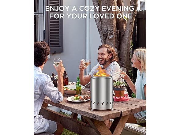 SUNOUTLY Tabletop Fire Pit with Stand