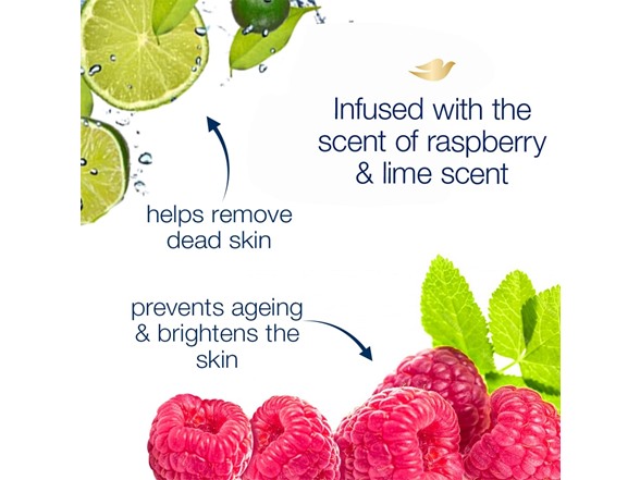 3PK Dove Renewing Raspberry Body Wash with Lime