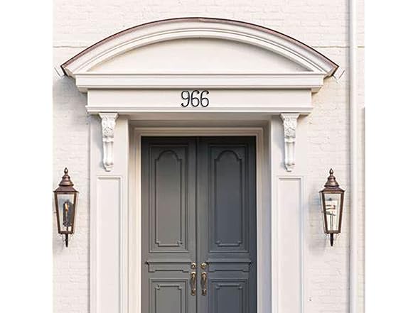 YICC 5.6 Inch Hammered Cast Iron House Number