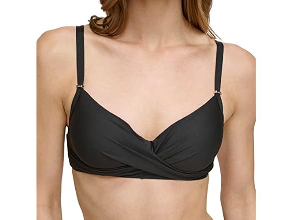 Calvin Klein Women's Swim Top Black (XL)