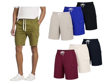 $24.99, Was $79.99, 68% Off! (3-Pack) Men's Cotton Cargo Shorts dealfomo