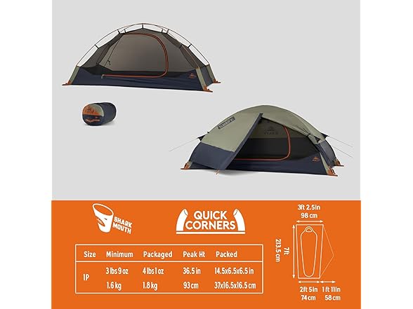 Kelty Late Start 1P Backpacking Tent