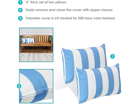 Sunnydaze Indoor and Outdoor Decorative Throw Pillow Covers