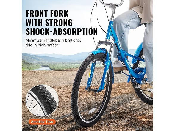 Adult Tricycles Bike, 24 Inch Three-Wheeled