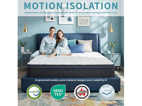 UNZIPE 14 Inch Full Mattress in a Box, Medium Firm