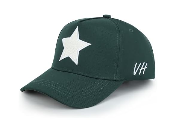 Pearl Star Western Retro Snapback Cap Green