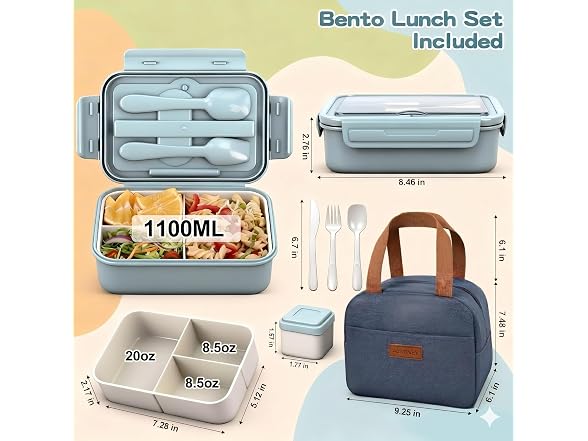 AUSTINEY 1100ml Bento Lunch Box