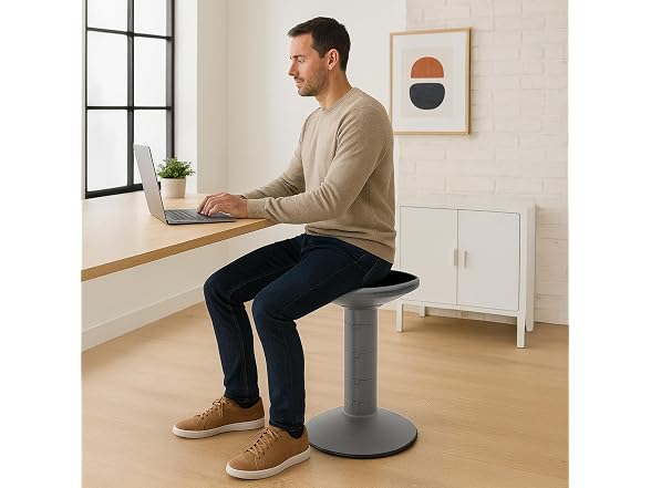 Storex Active Tilt Stool, Gray