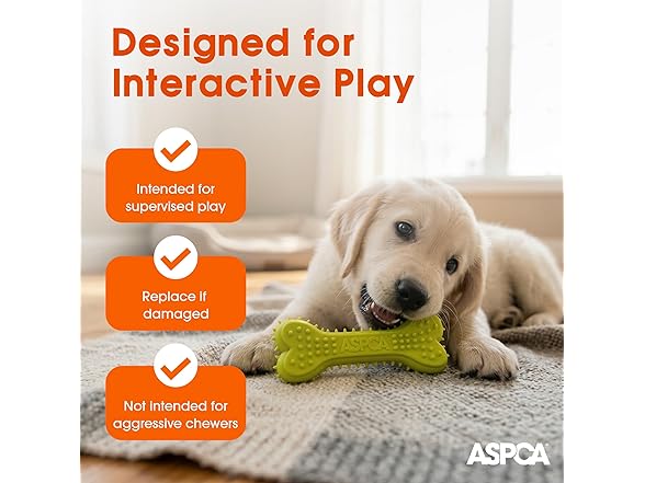 ASPCA 2-Pack Spiky TPR Puppy Teether Bones