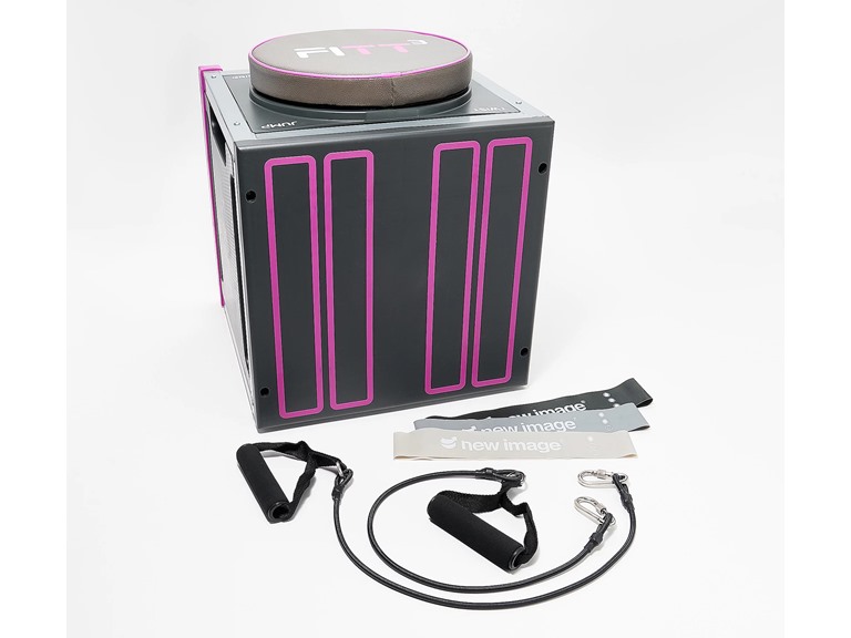 FITT Cube Total Body Workout, High Intensity Interval Training Machine Machine with 2 Cords & 3 Bands