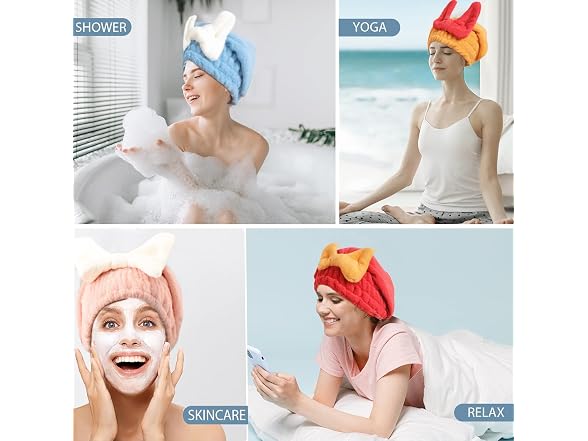 2Pcs Microfiber Hair Drying Cap Ultra