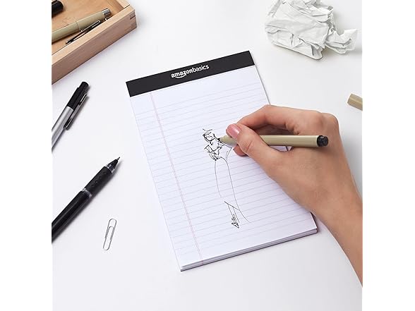 Amazon Basics 5" x 8" Writing Pad, 72Ct