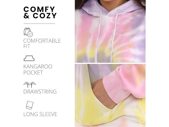 Pure Essence (XL) Tie Long Sleeve Pullover Hoodie