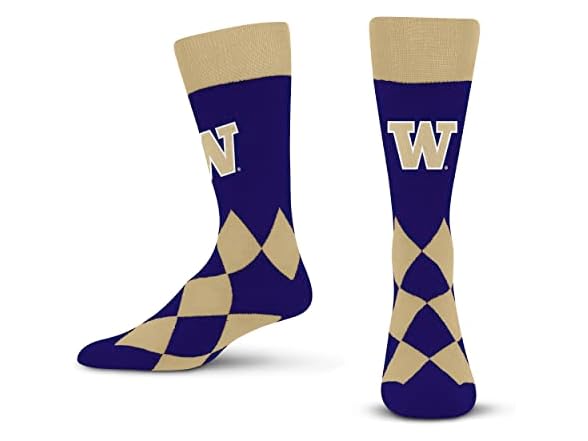 UW Huskies Big Diamond Team Socks