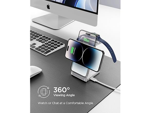 3-in-1 Foldable Magsafe Wireless Charger Stand for Apple