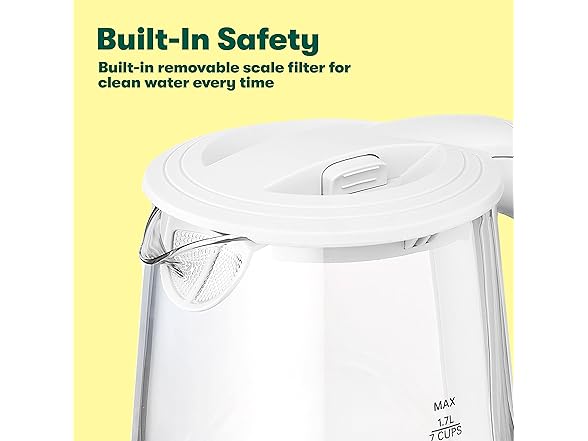 BELLA 1.7L Glass Electric Kettle White