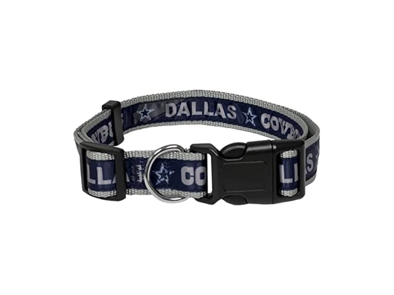 NFL PET Collar Dallas Cowboys Dog Collar, Medium Football Team Collar for Dogs & Cats. A Shiny & Colorful Cat Collar & Dog Collar Licensed by The NFL