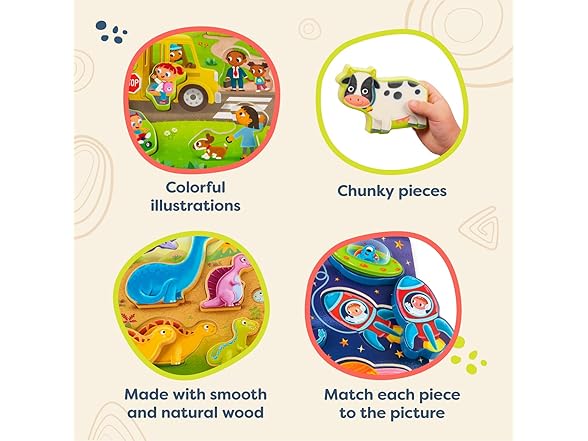 B. toys – Peek & Explore Wood Puzzles